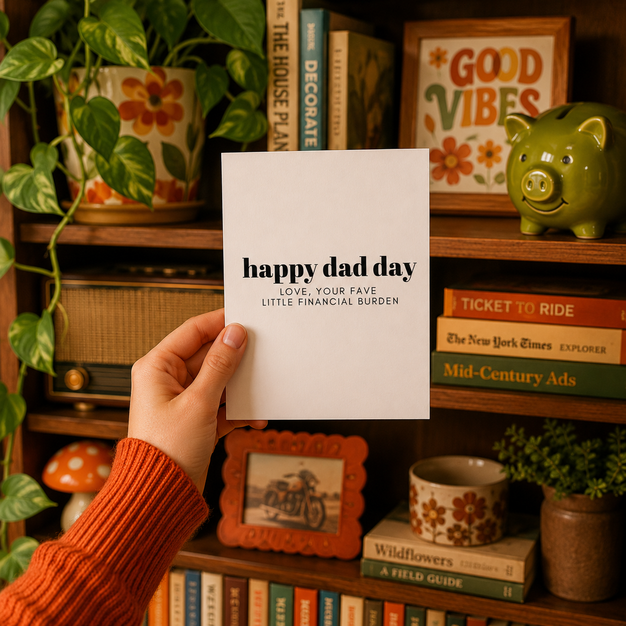 Funny Father's Day Card from Daughter or Son — Financial Burden A2 Card
