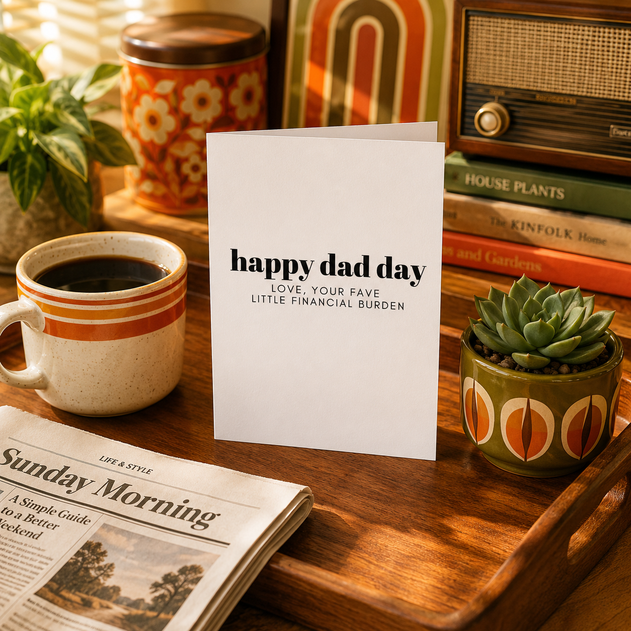 Funny Father's Day Card from Daughter or Son — Financial Burden A2 Card