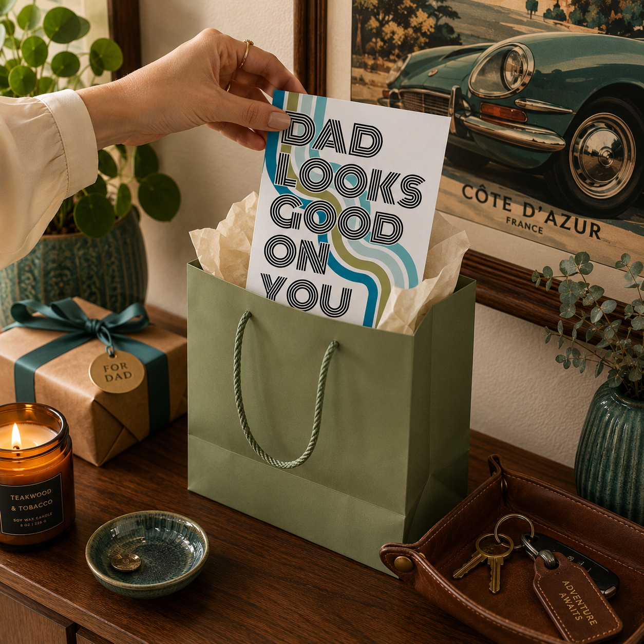Funny Father's Day Card from Wife — Dad Looks Good on You A2 Card