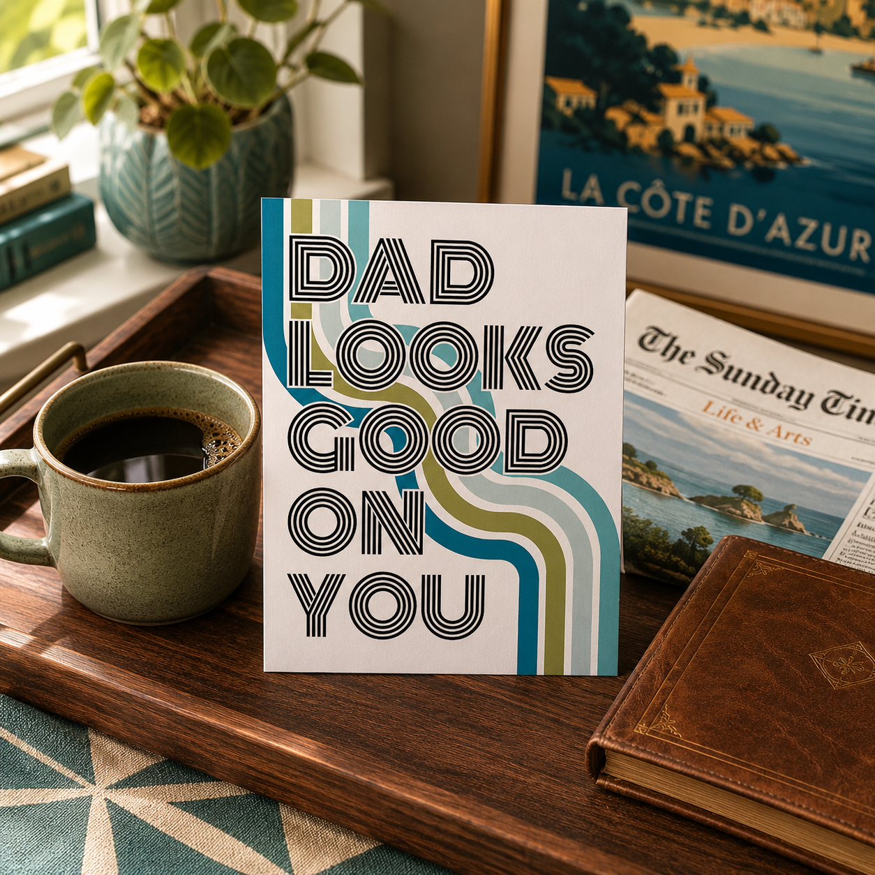 Funny Father's Day Card from Wife — Dad Looks Good on You A2 Card