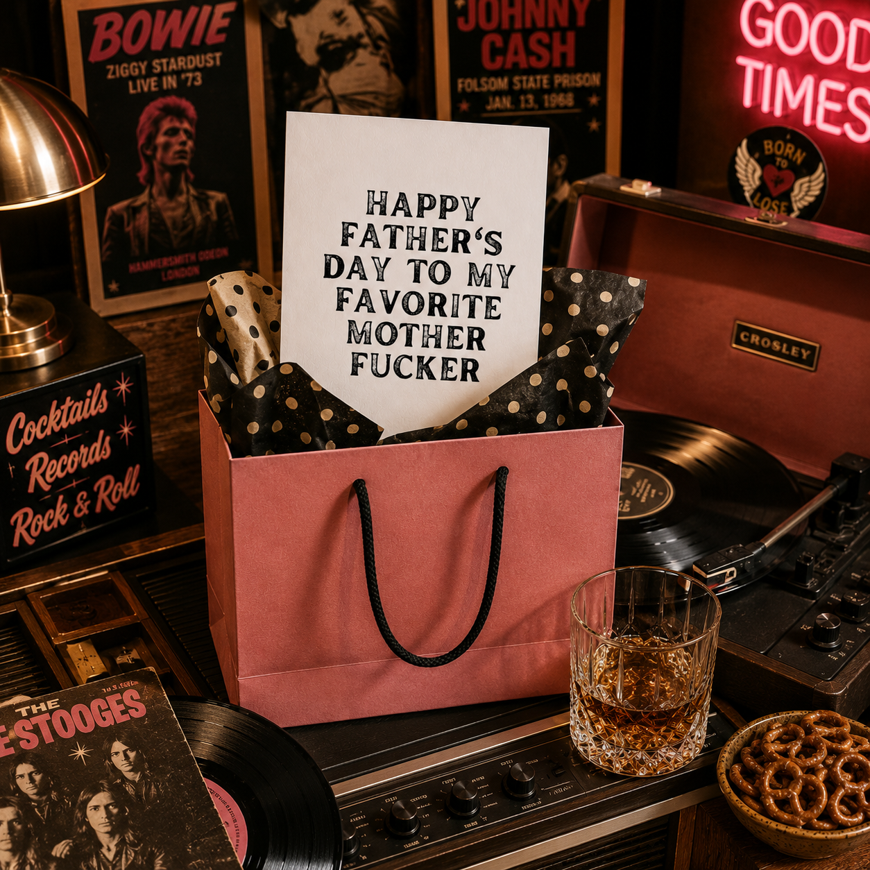 Funny Father's Day Card from Daughter or Son — Happy Father's Day Mother Fucker A2 Card