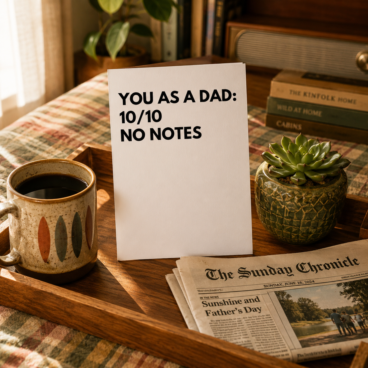 Funny Father's Day Card for Dad — You As A Dad 10/10 No Notes A2 Card