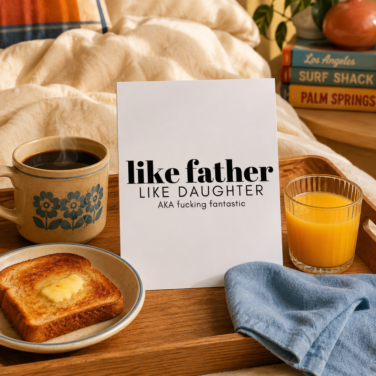Funny Father's Day Card from Daughter — Like Father Like Daughter AKA Fucking Fantastic A2 Card