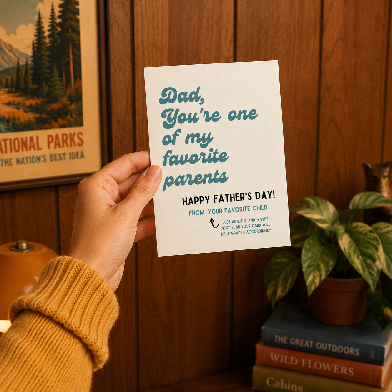 Funny Father's Day Card from Daughter — One of My Favorite Parents A2 Card