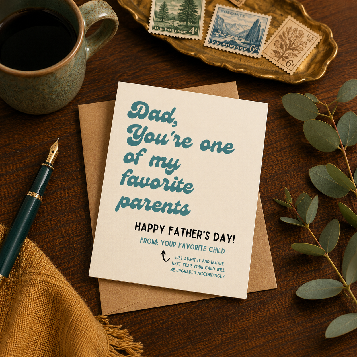 Funny Father's Day Card from Daughter — One of My Favorite Parents A2 Card