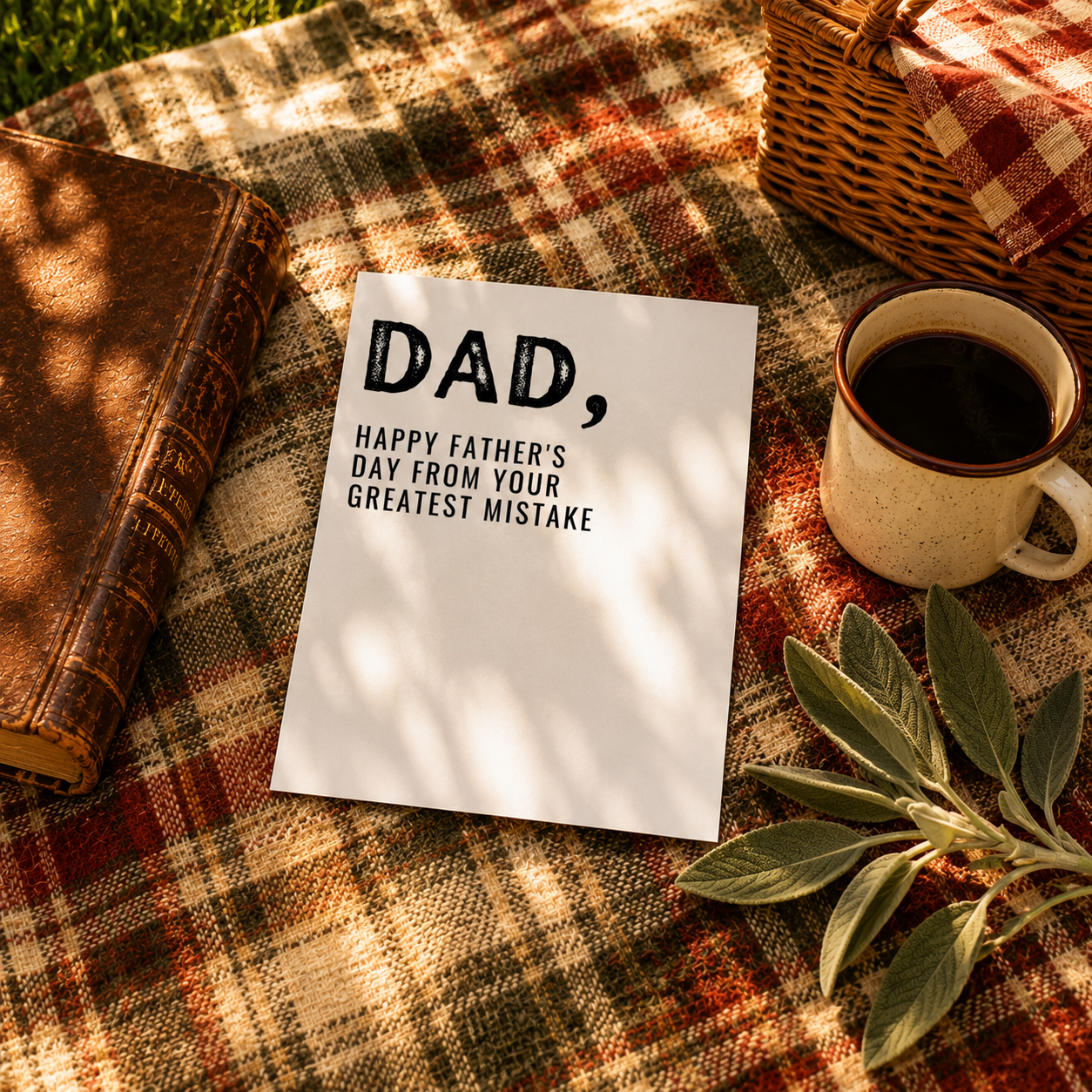 Funny Father's Day Card from Daughter or Son — Greatest Mistake A2 Card