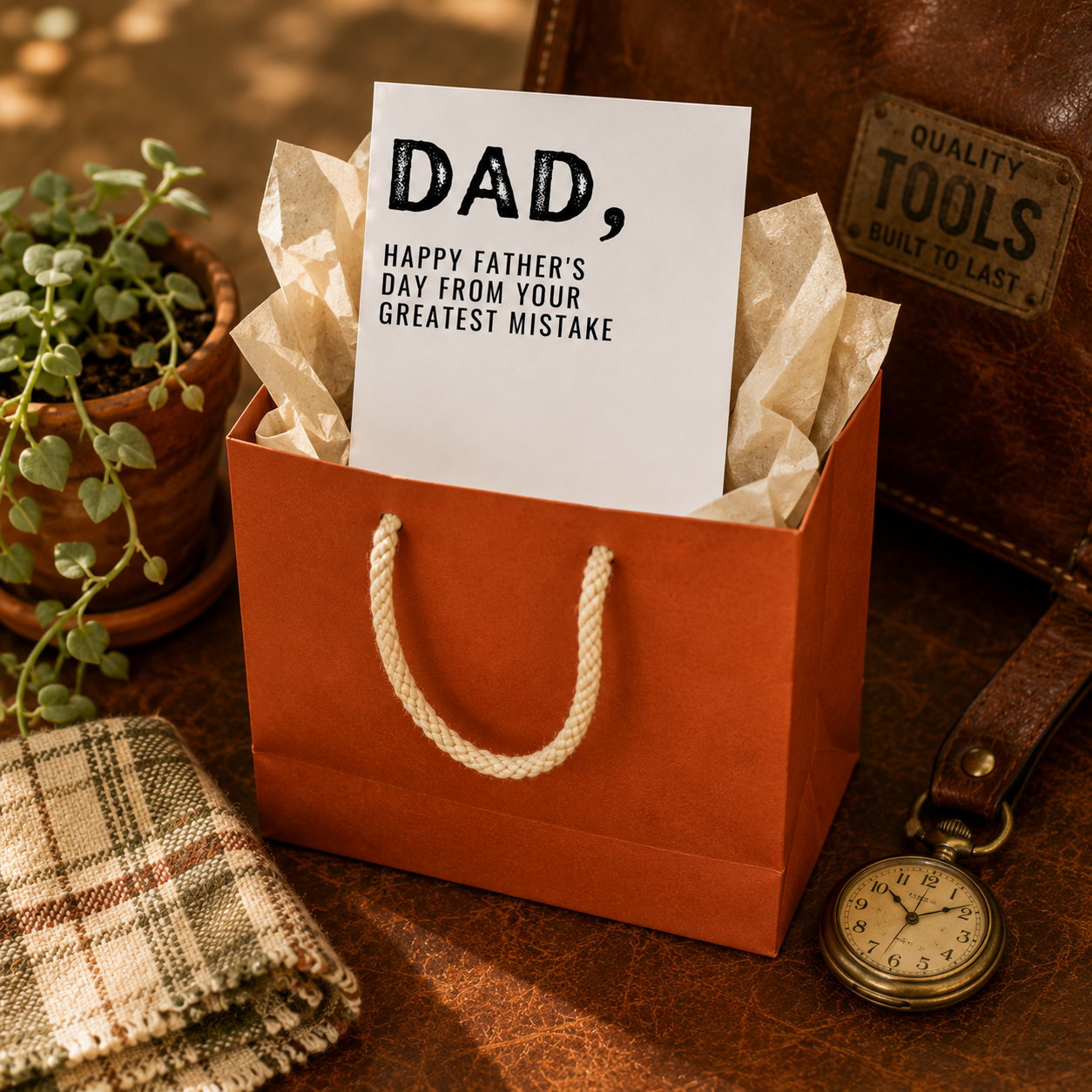 Funny Father's Day Card from Daughter or Son — Greatest Mistake A2 Card
