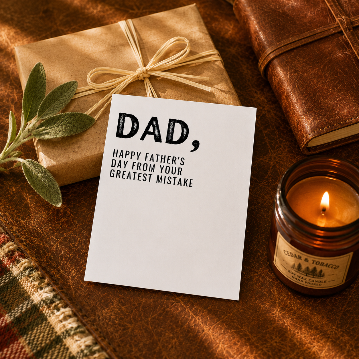 Funny Father's Day Card from Daughter or Son — Greatest Mistake A2 Card