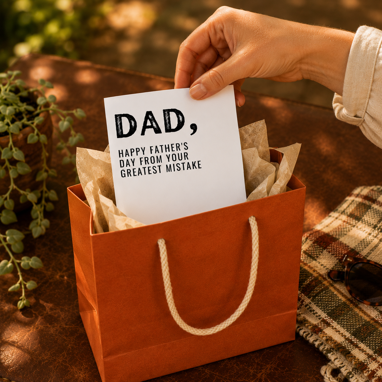 Funny Father's Day Card from Daughter or Son — Greatest Mistake A2 Card