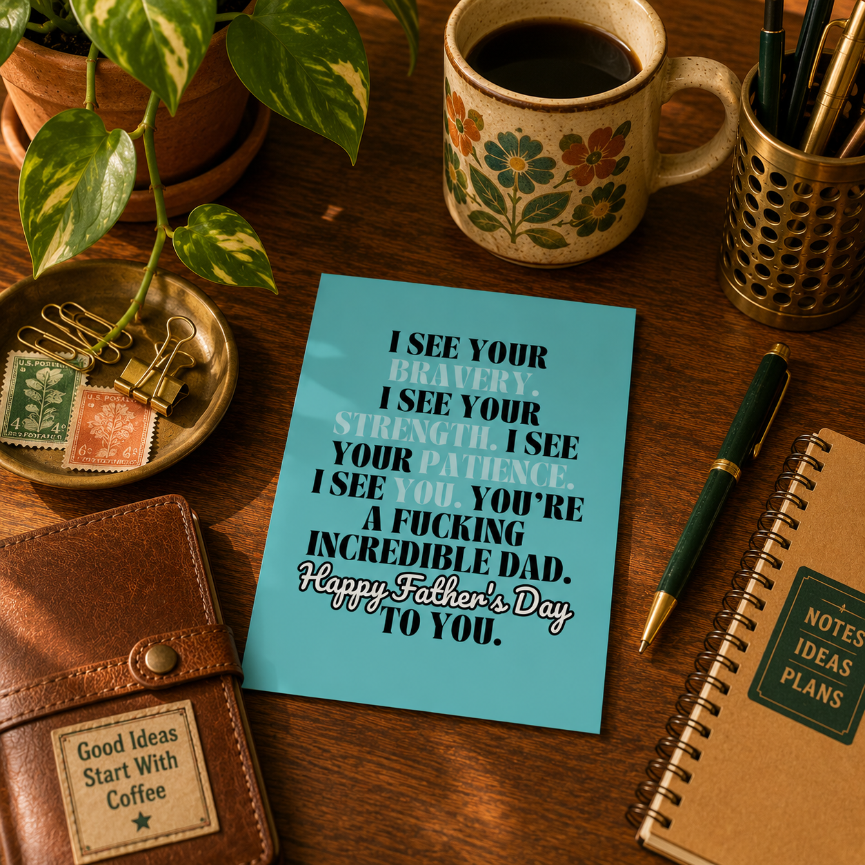 Sweet Father's Day Card for Dad — You're a Fucking Incredible Dad A2 Card