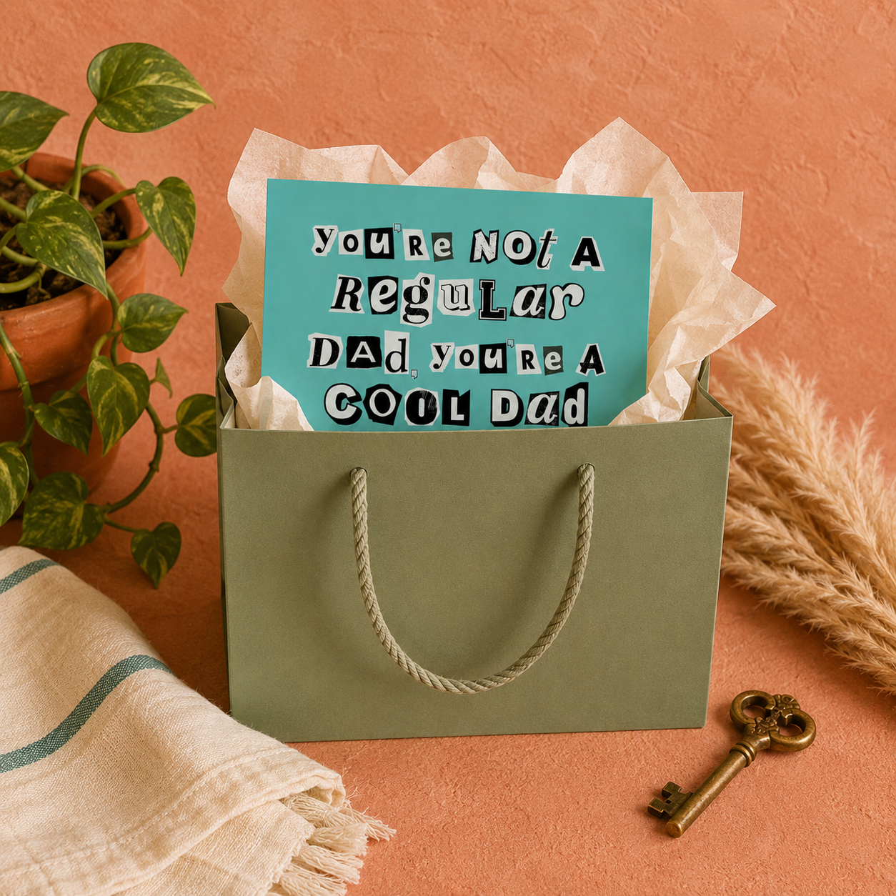Funny Father's Day Card for Dad — You're Not a Regular Dad You're a Cool Dad A2 Card