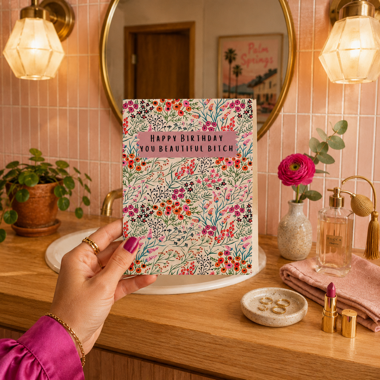 Funny Birthday Card for Best Friend — Happy Birthday Bitch A2 Card