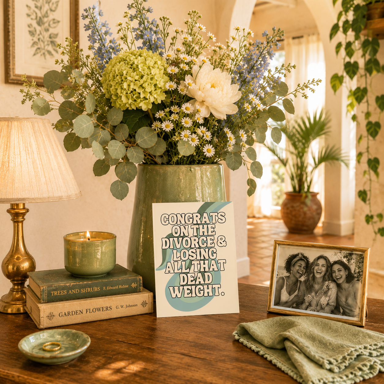Funny Divorce Card — Congrats on the Divorce Not All Endings Are Sad A2 Card