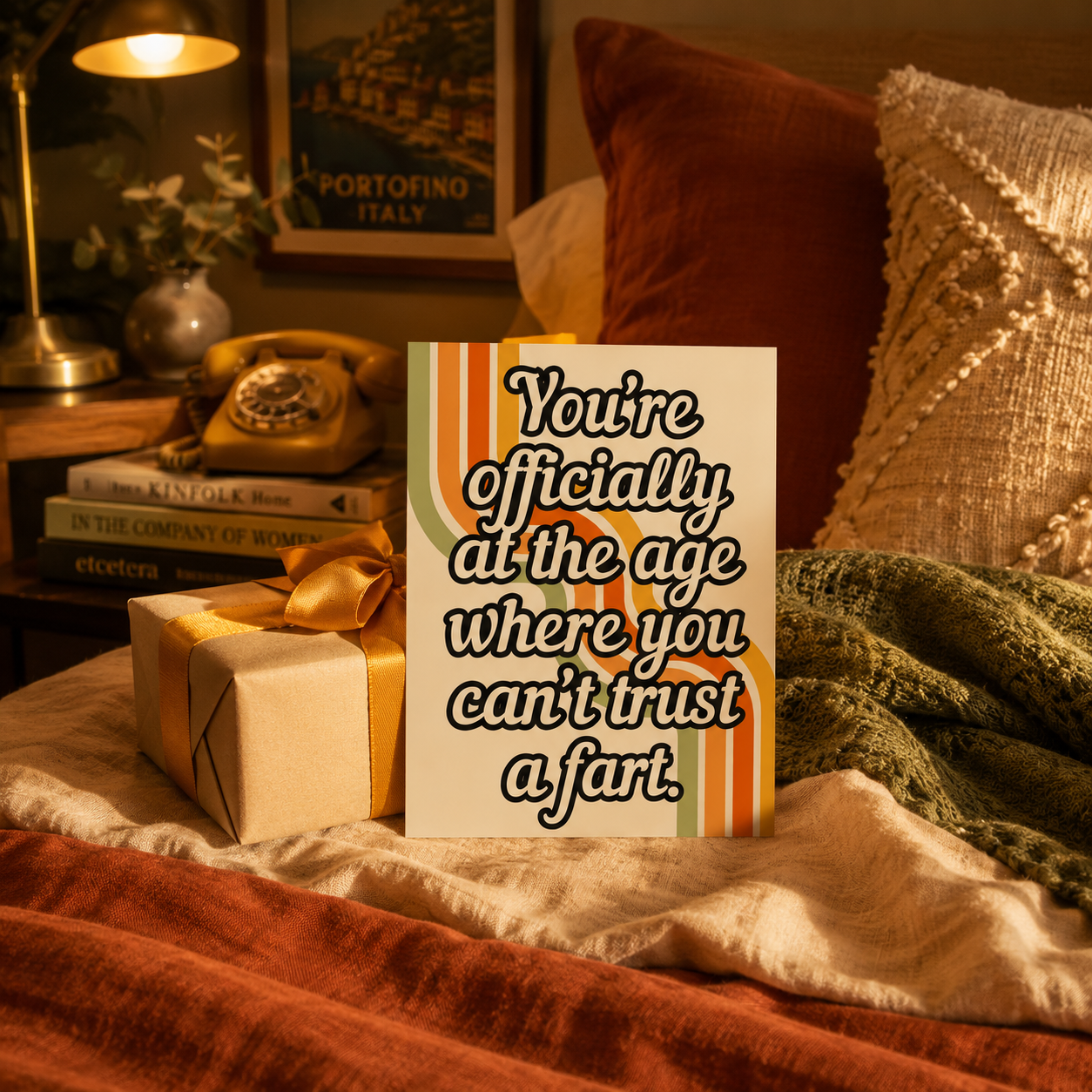 Funny Milestone Birthday Card — Can't Trust a Fart A2 Card