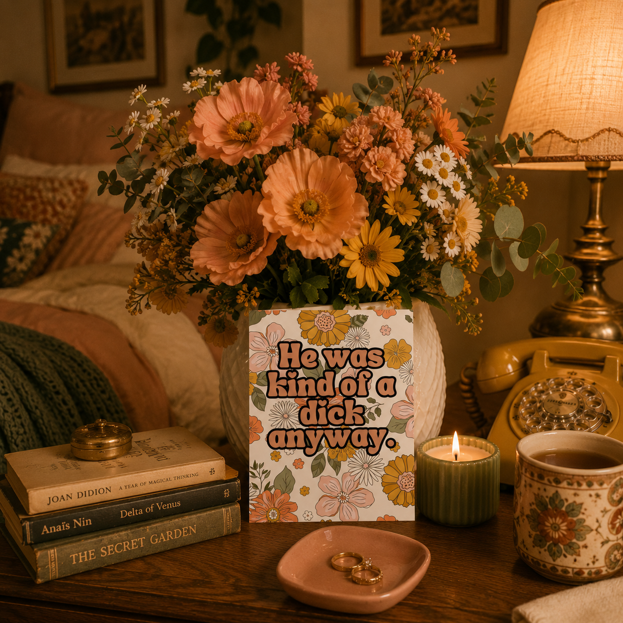 Funny Breakup Card for Her — He Was a Dick Anyway A2 Card