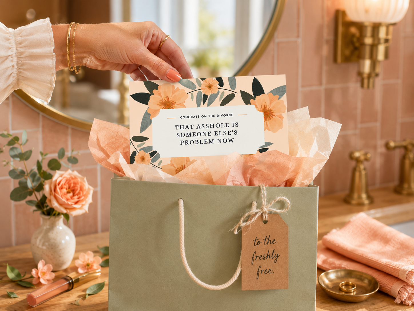 Funny Divorce Card — Someone Else's Problem Now Congratulations A2 Card