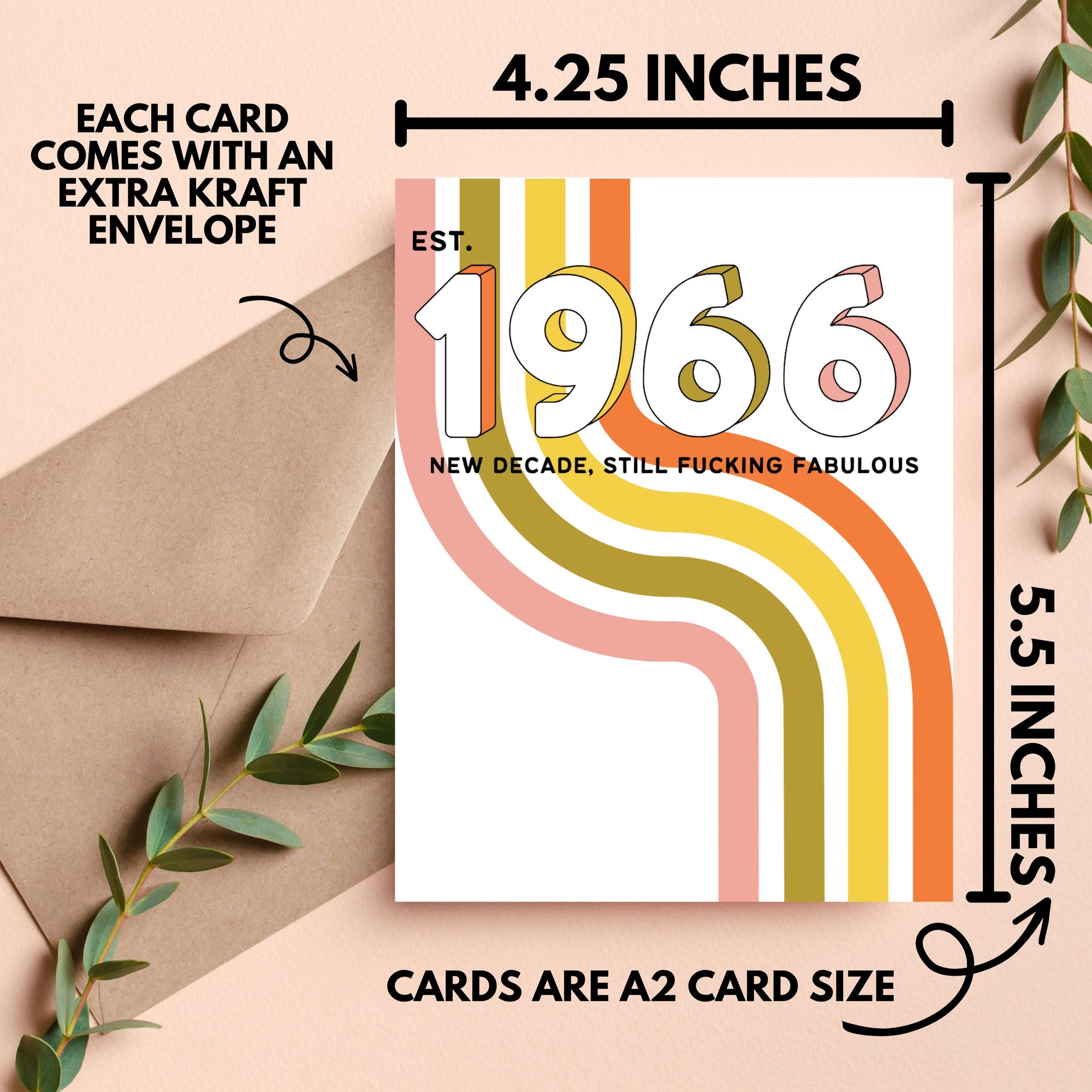 1966 60th Birthday Card