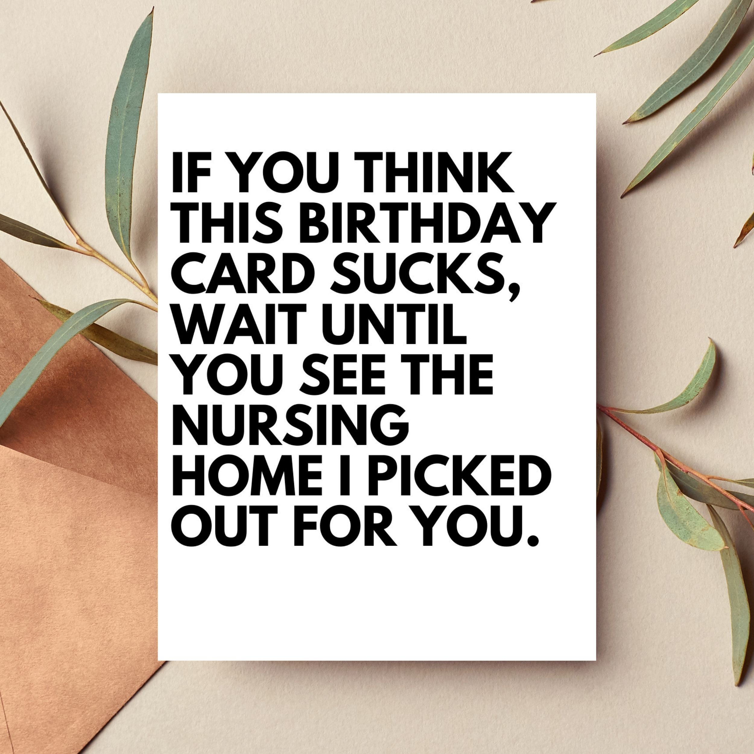 Nursing Home Birthday Card