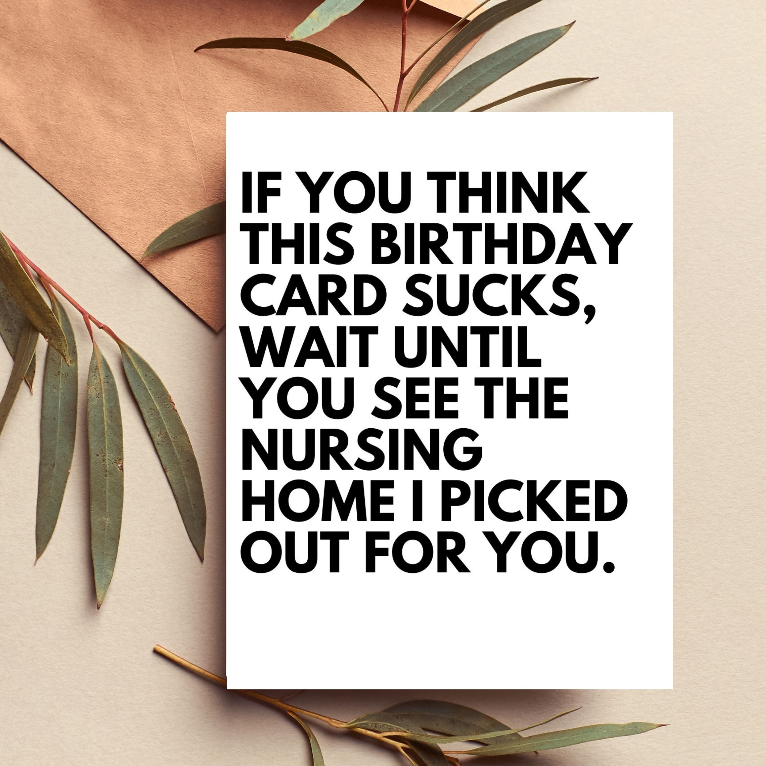 Nursing Home Birthday Card