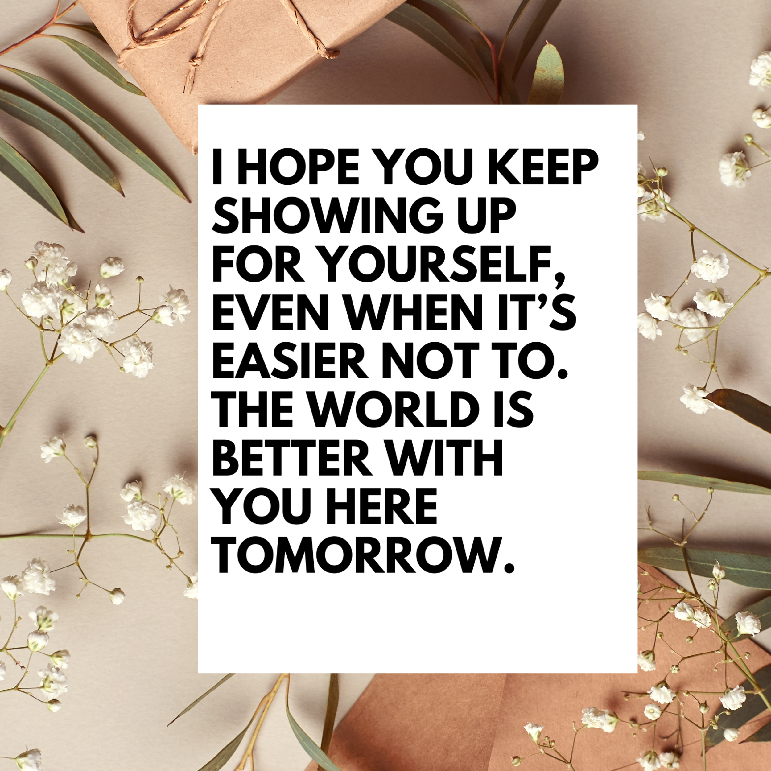 World is Better With You Here Card