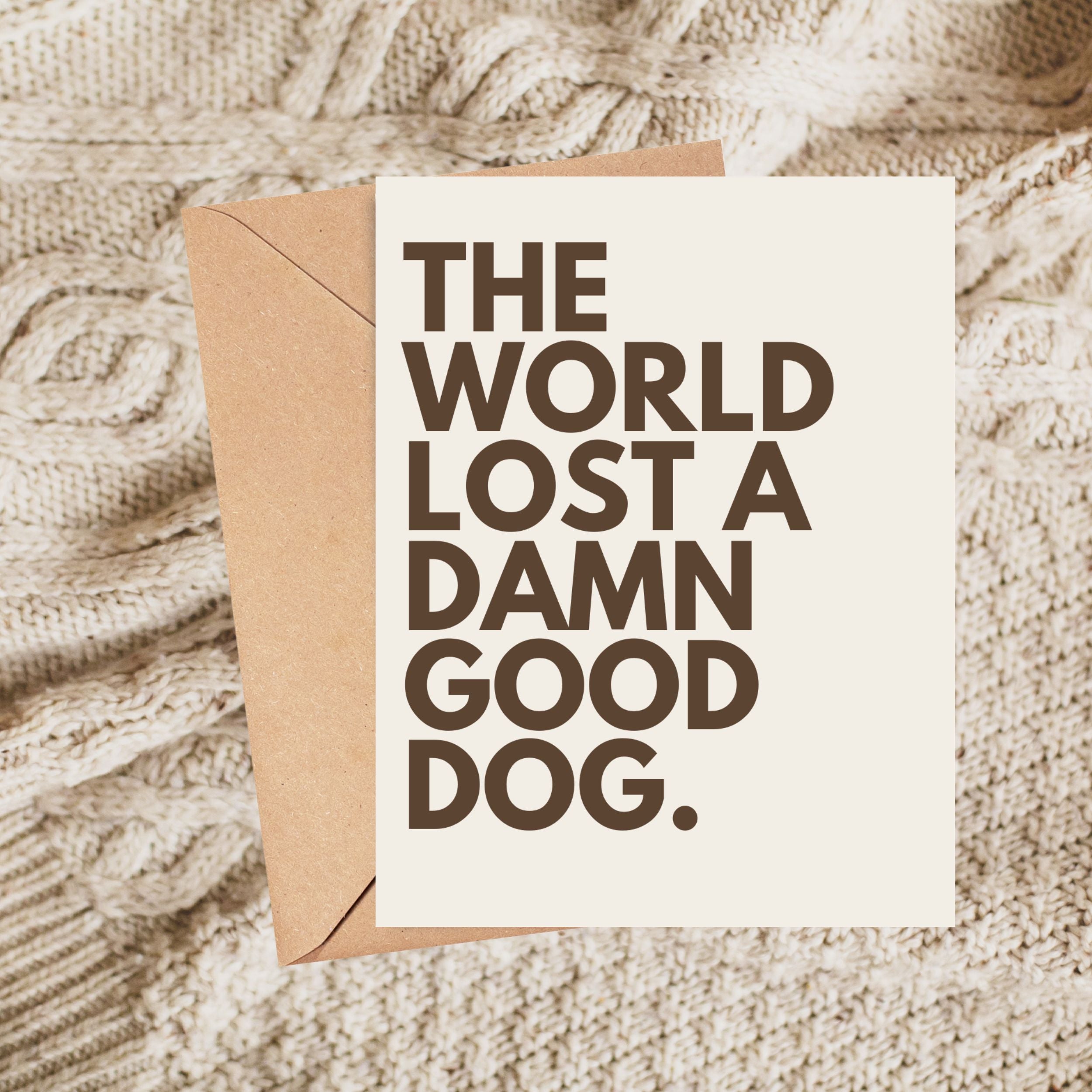 Dog Loss Sympathy Card