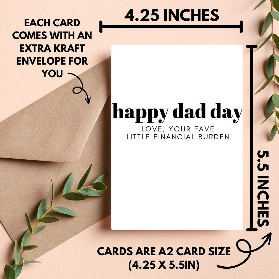 From Your Fave Little Financial Burden Dad Card