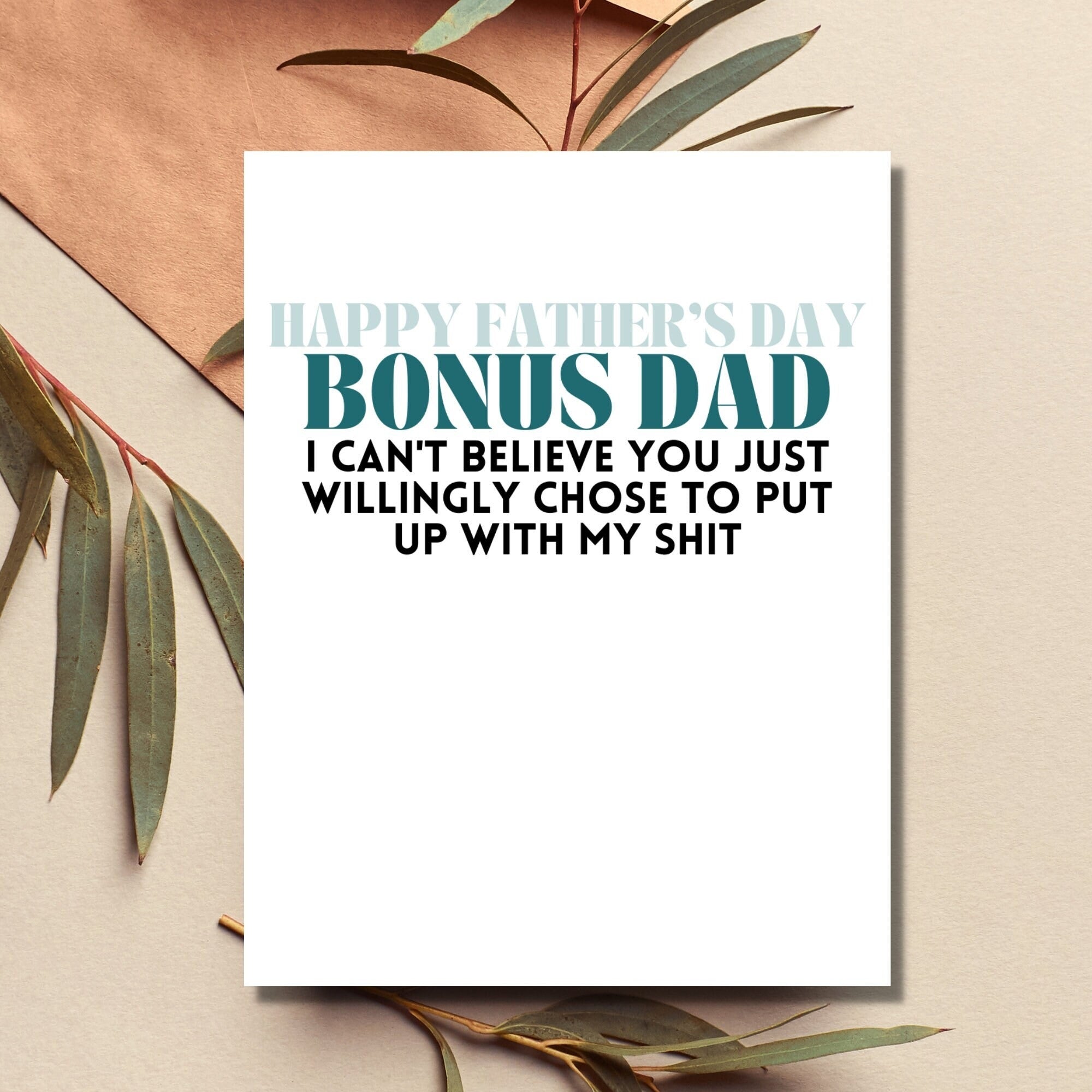 Bonus Dad Father's Day Card