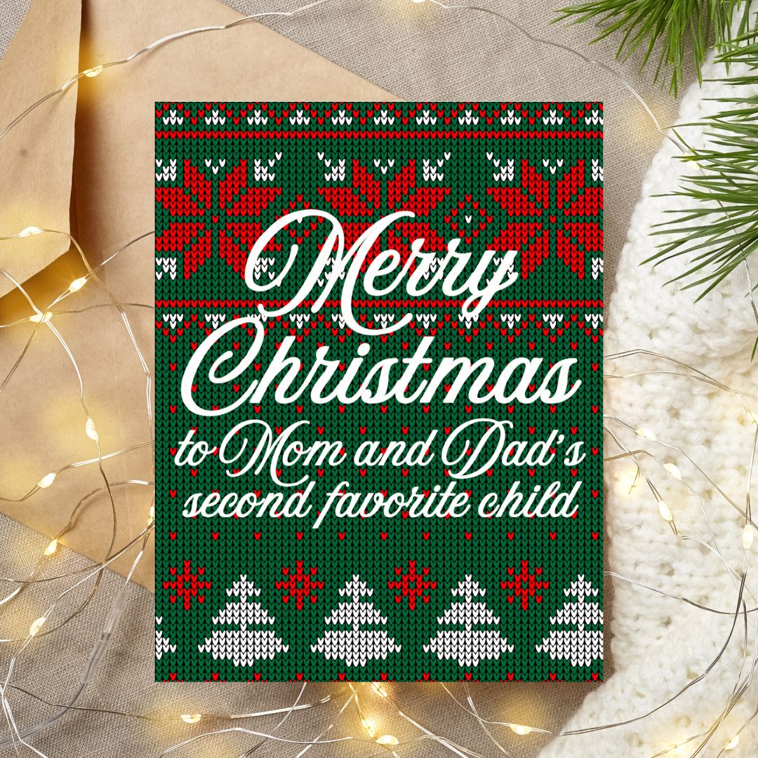 Merry Christmas Second Favorite Child Card