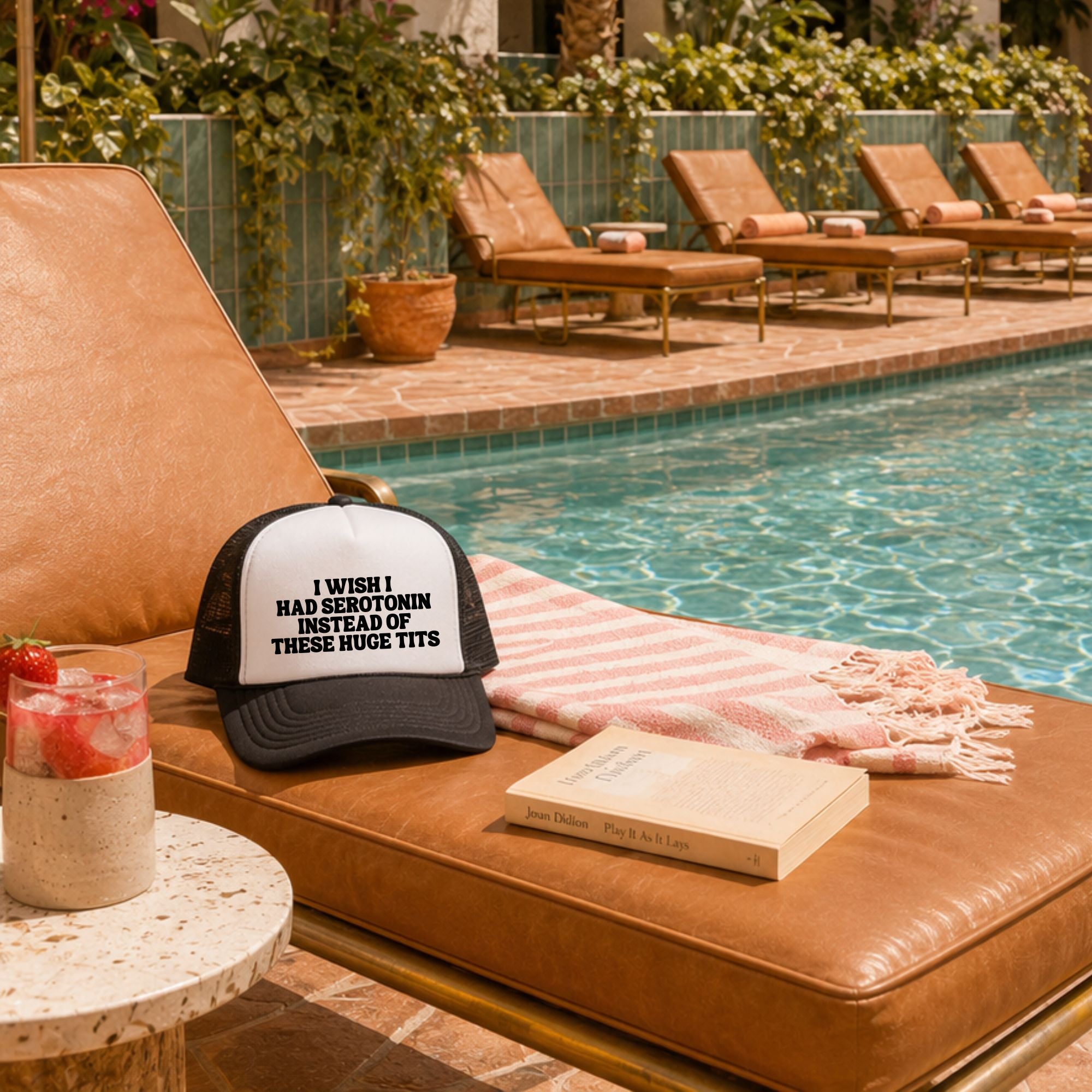 Funny Trucker Hat — No Serotonin Huge Tits Otto Hat Gift for Her