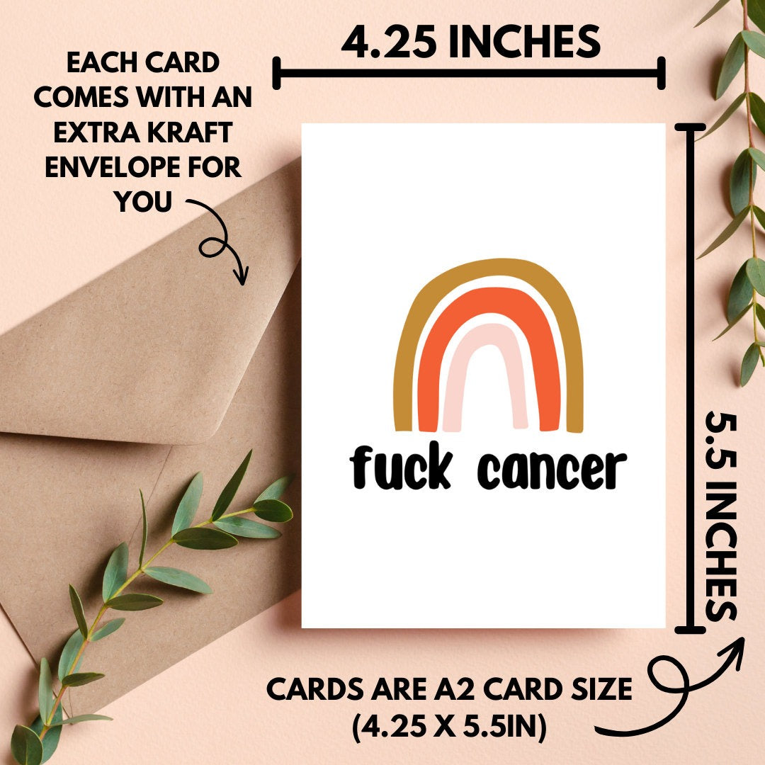 Fuck Cancer Rainbow Card