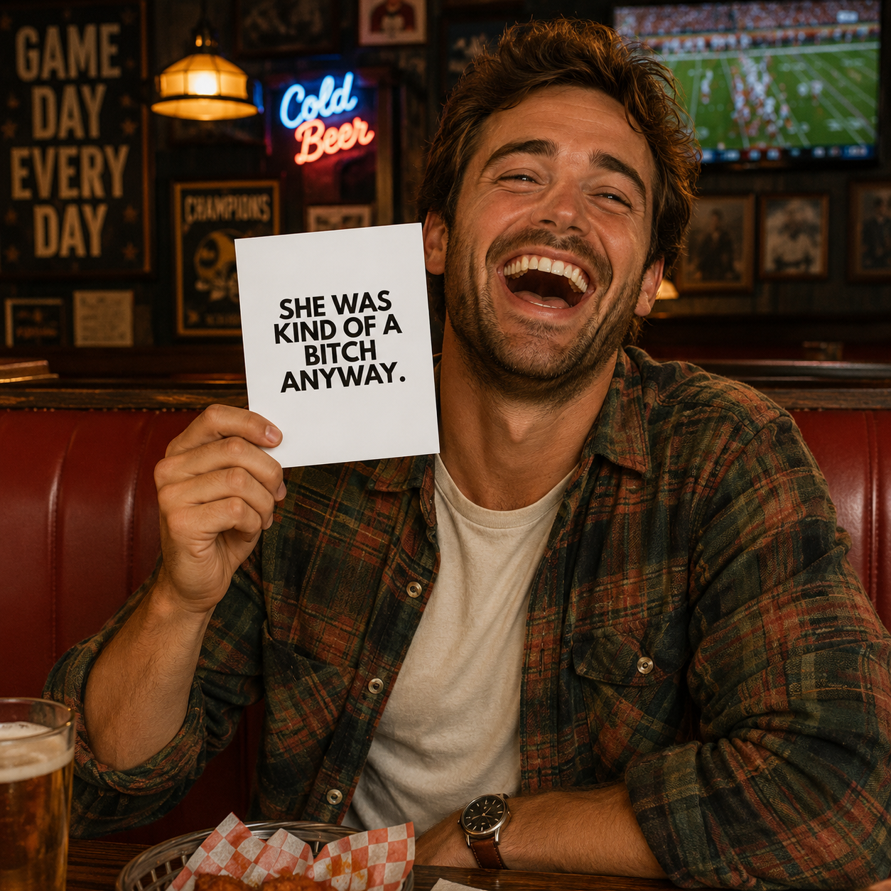 Funny Breakup Card for Him — She Was Kind of a Bitch Anyway A2 Card
