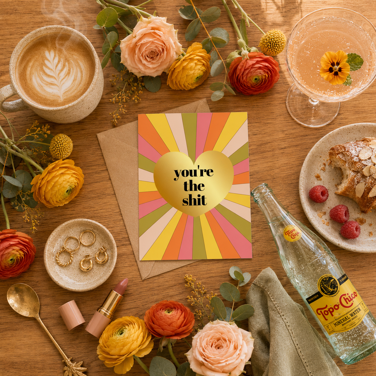 Funny Friendship Card — You're the Shit A2 Card