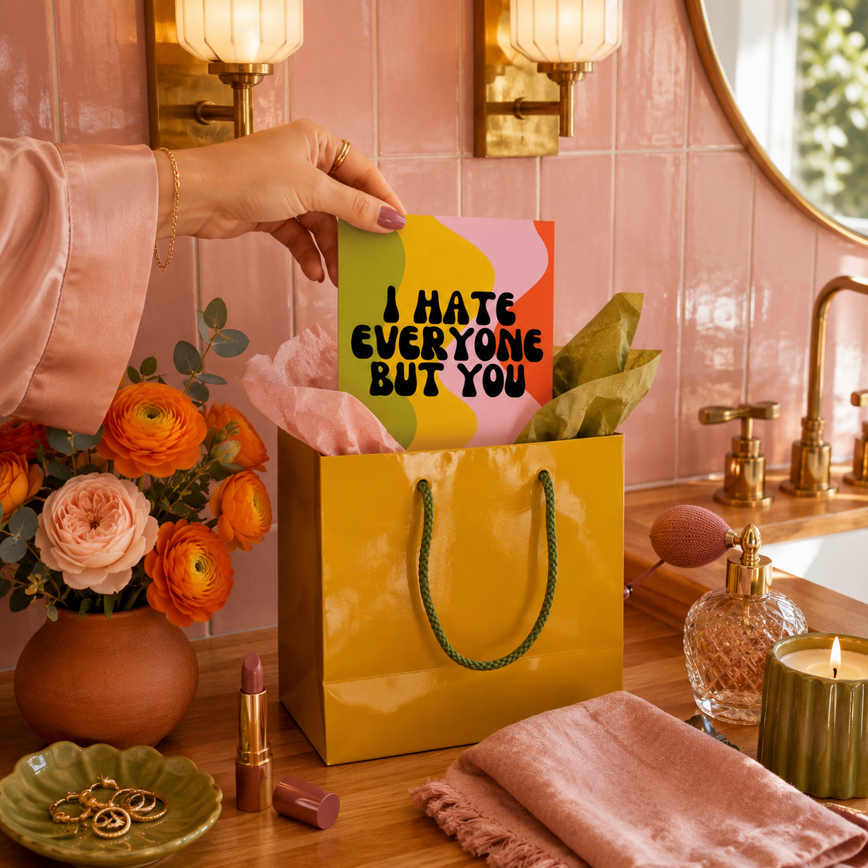 Funny Friendship Card — I Hate Everyone But You A2 Card