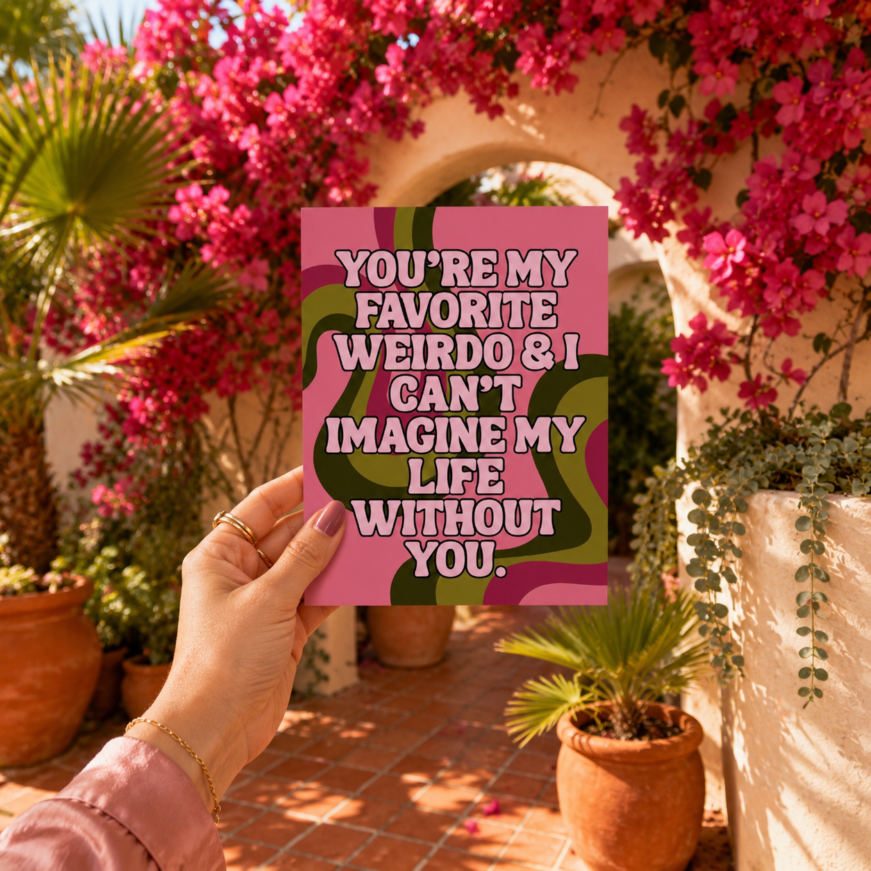 Funny Friendship Card — You're My Favorite Weirdo A2 Card