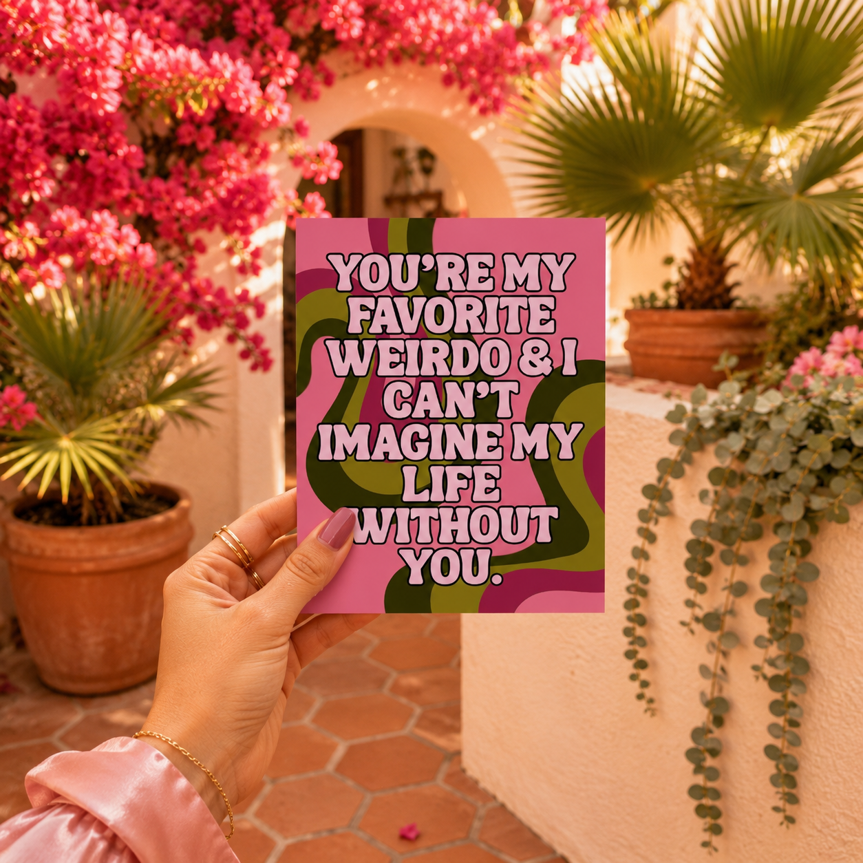 Funny Friendship Card — You're My Favorite Weirdo A2 Card