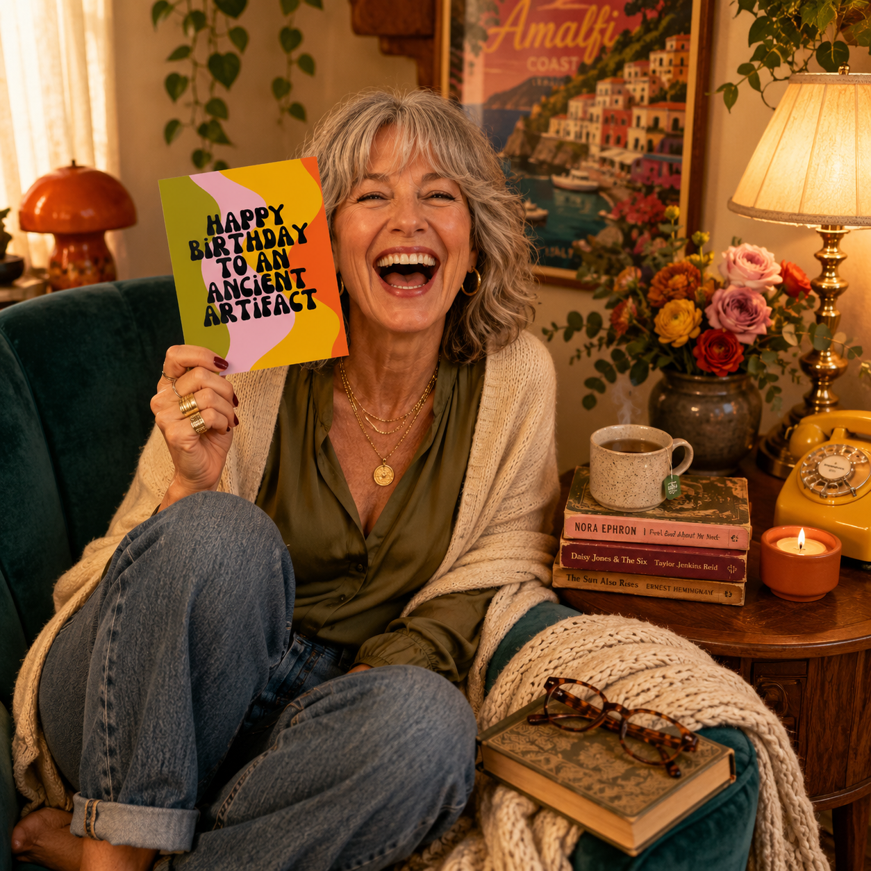 Funny Rude Birthday Card — Happy Birthday to an Ancient Artifact A2 Card