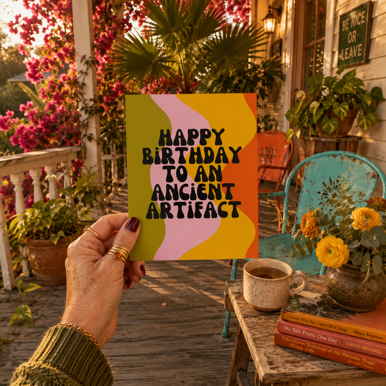 Funny Rude Birthday Card — Happy Birthday to an Ancient Artifact A2 Card