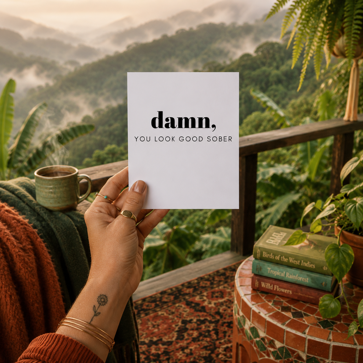 Funny Sobriety Card — Damn You Look Good Sober A2 Card