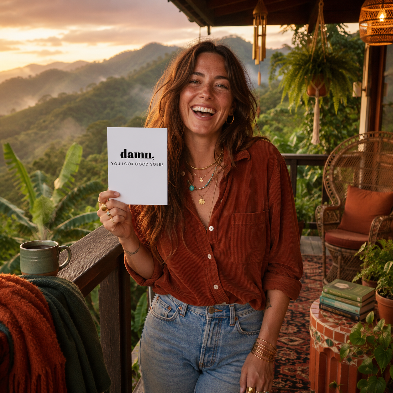 Funny Sobriety Card — Damn You Look Good Sober A2 Card