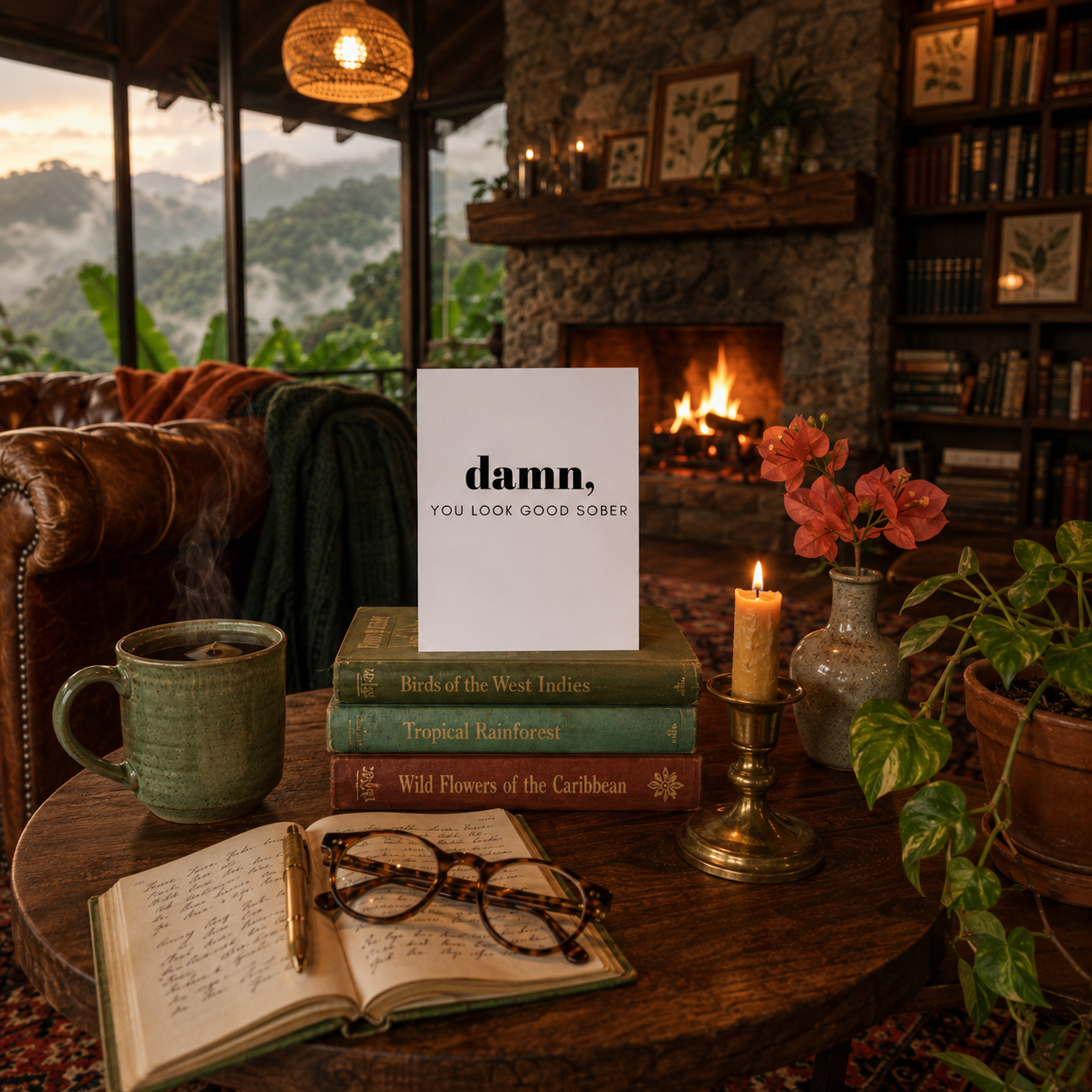 Funny Sobriety Card — Damn You Look Good Sober A2 Card
