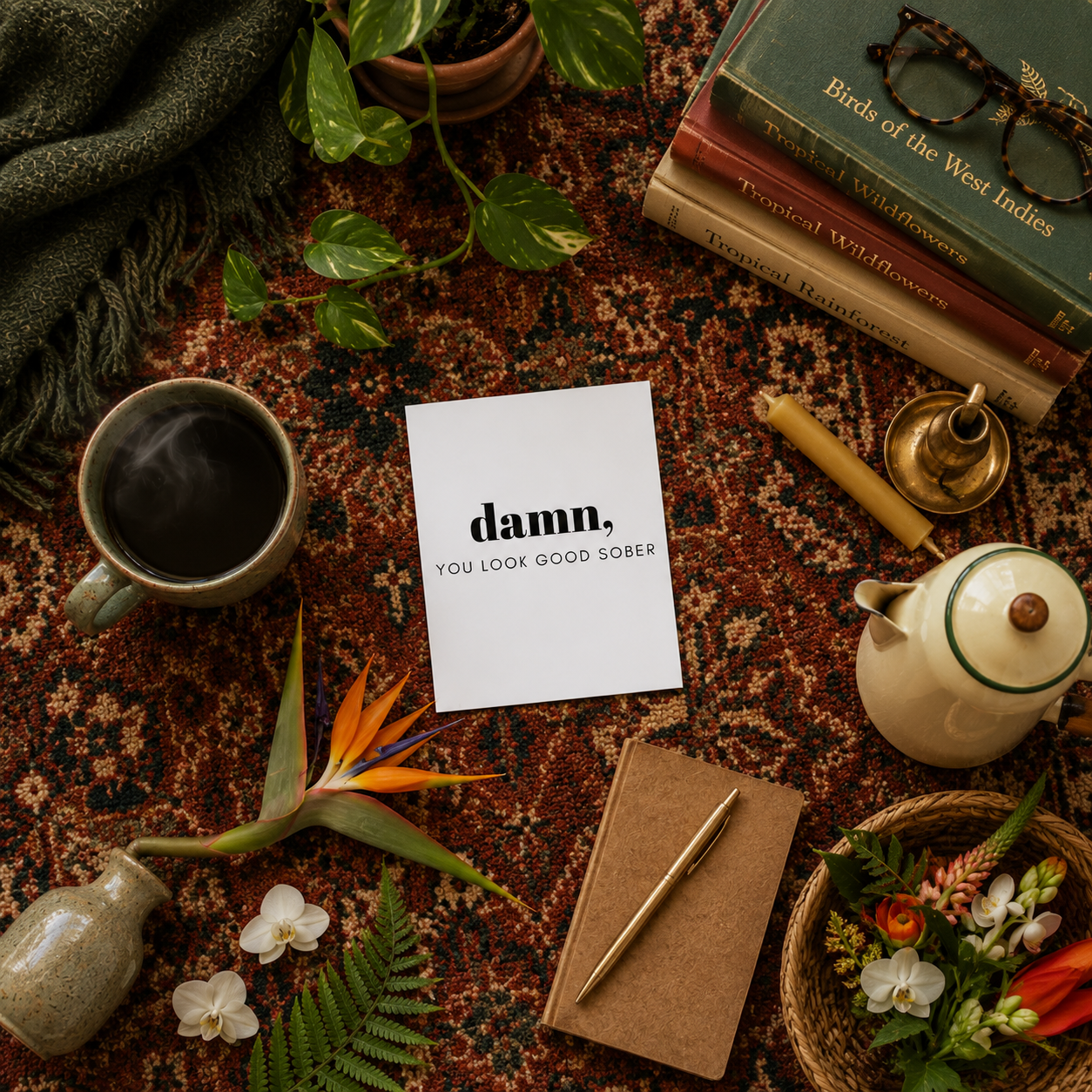 Funny Sobriety Card — Damn You Look Good Sober A2 Card