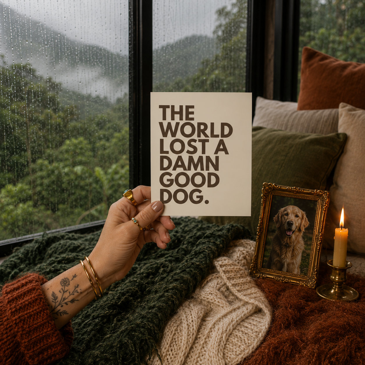 Dog Loss Sympathy Card — In Loving Memory of Your Good Boy or Girl A2 Card