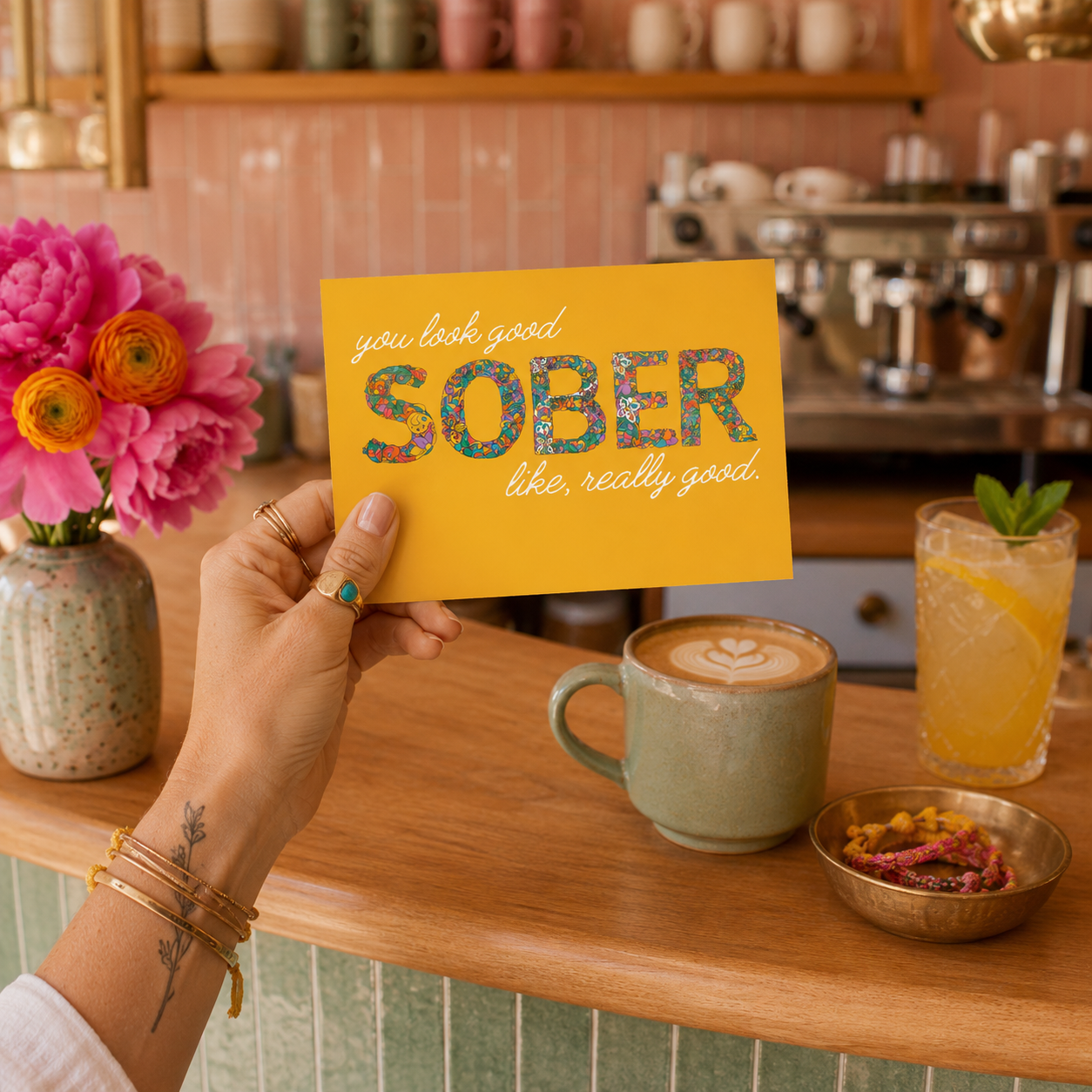 Funny Sobriety Card — You Look Really Good Sober A2 Card