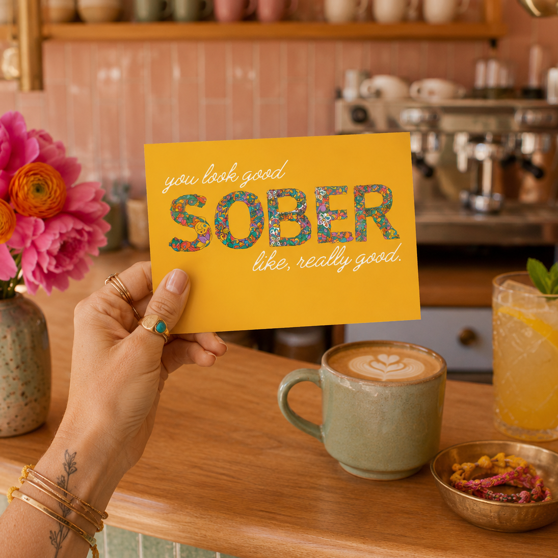 Funny Sobriety Card — You Look Really Good Sober A2 Card