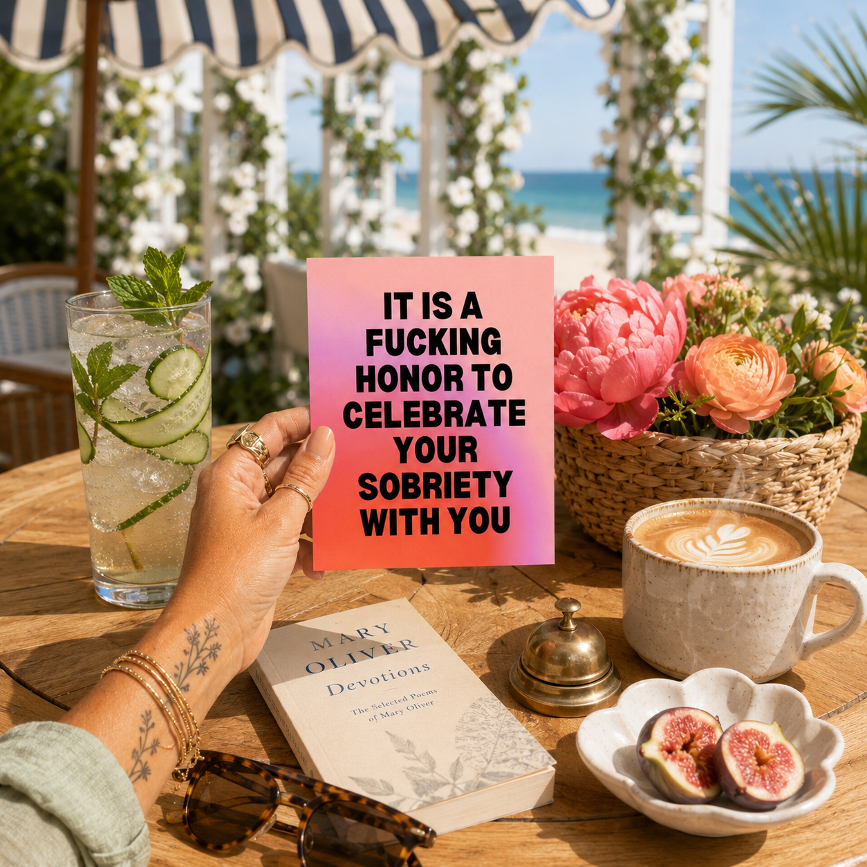 Funny Sobriety Card — It Is a Fucking Honor to Celebrate Sobriety With You A2 Card