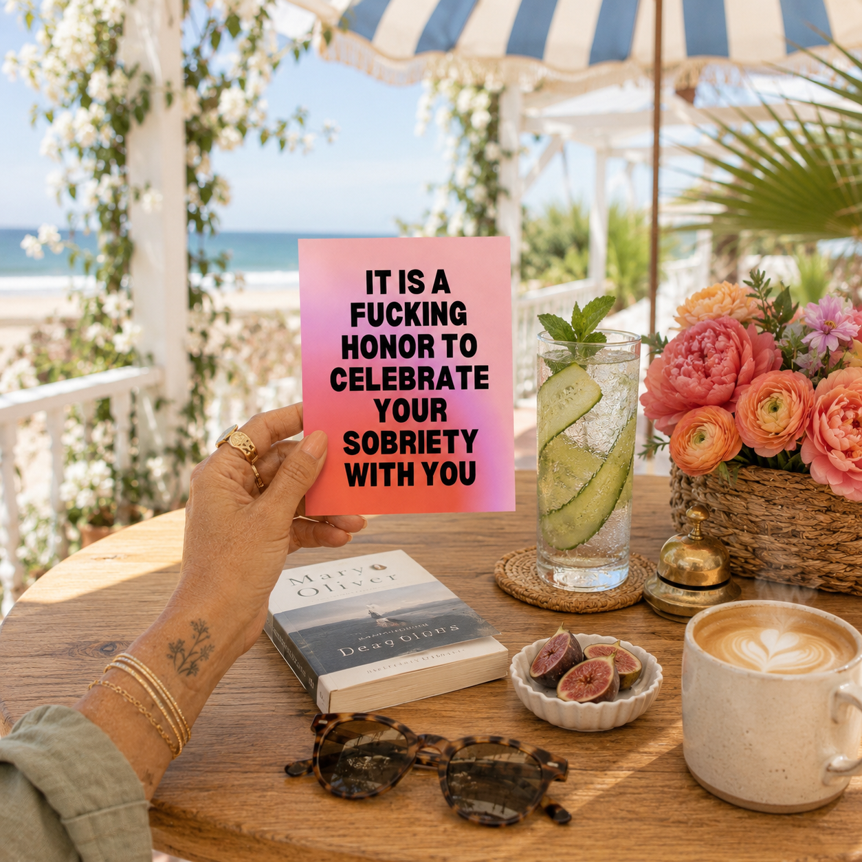 Funny Sobriety Card — It Is a Fucking Honor to Celebrate Sobriety With You A2 Card