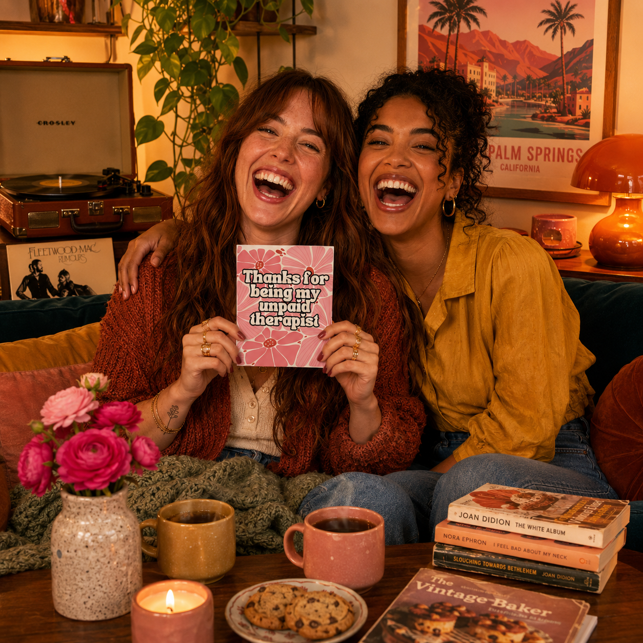 Funny Thank You Card for Best Friend — Unpaid Therapist A2 Card
