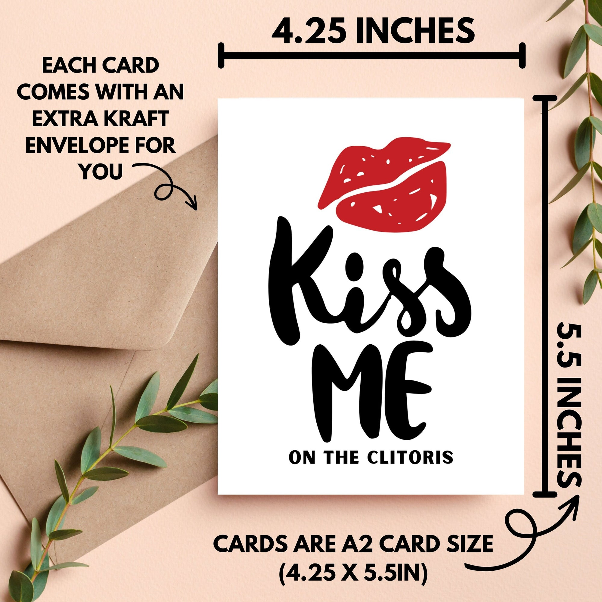 Kiss Me On The Clitoris Card