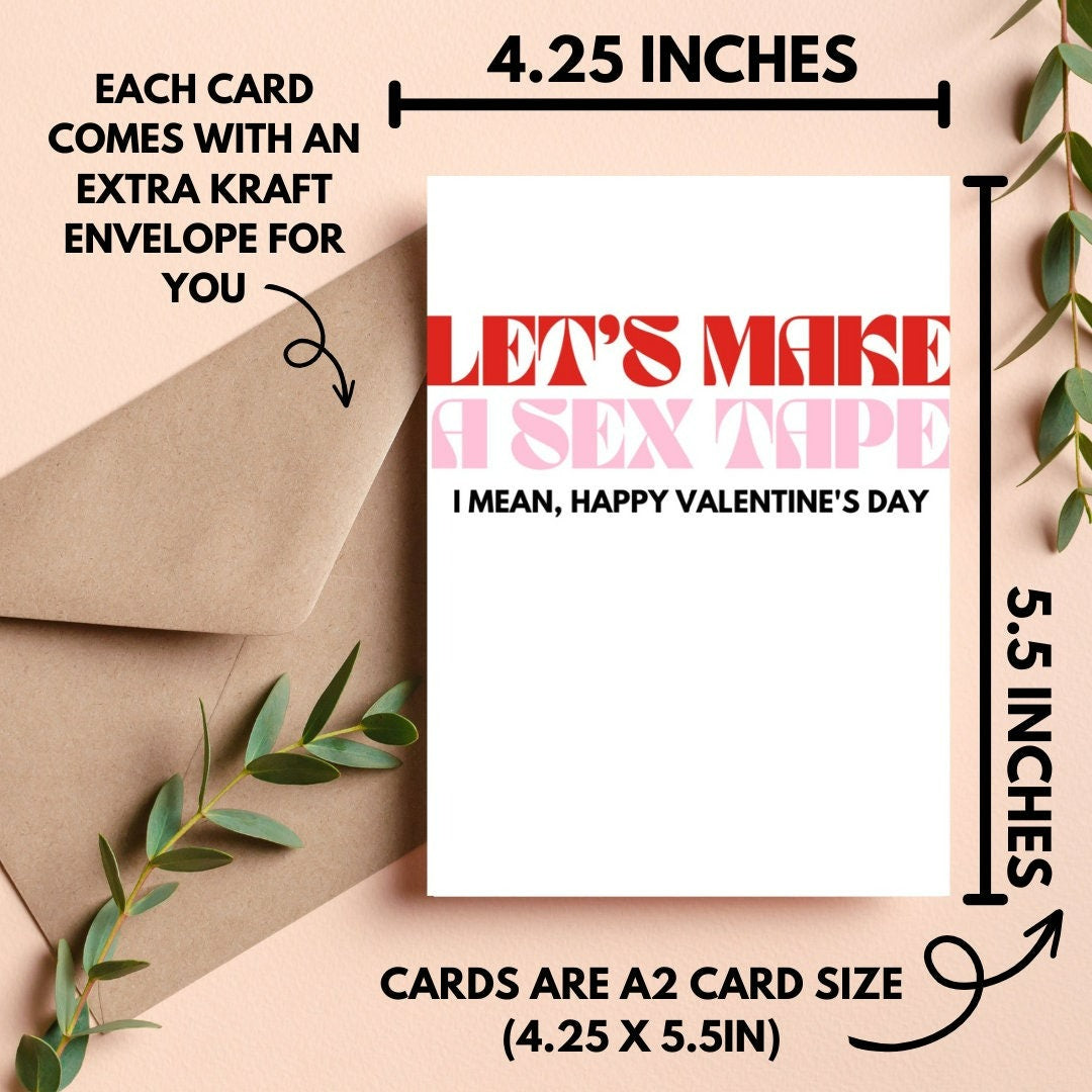 Let's Make a Sex Tape Valentine's Day Card