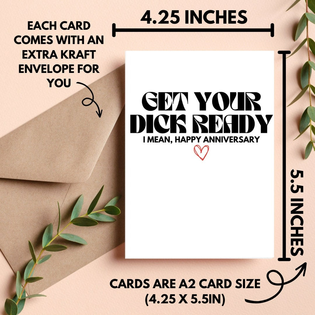 Get Your Dick Ready Anniversary Card